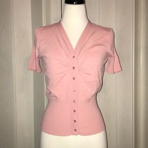 Women’s button up pastel pink cardigan